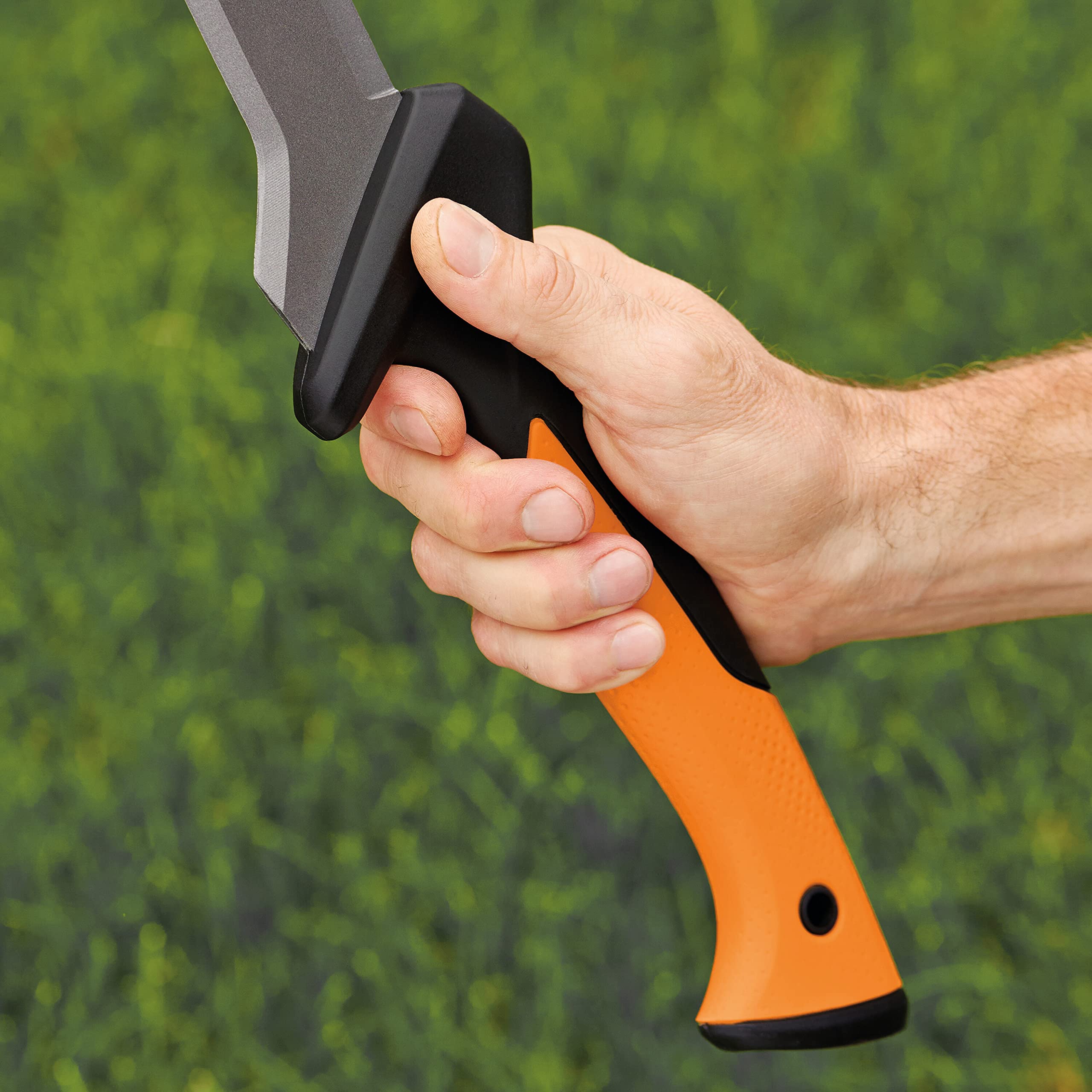 Fiskars Machete-Axt, Inkl. Holster aus Nylon, Klingenlänge: 46 cm, Gehärteter Stahl/Kunststoff, Schwarz/Orange, 1051236