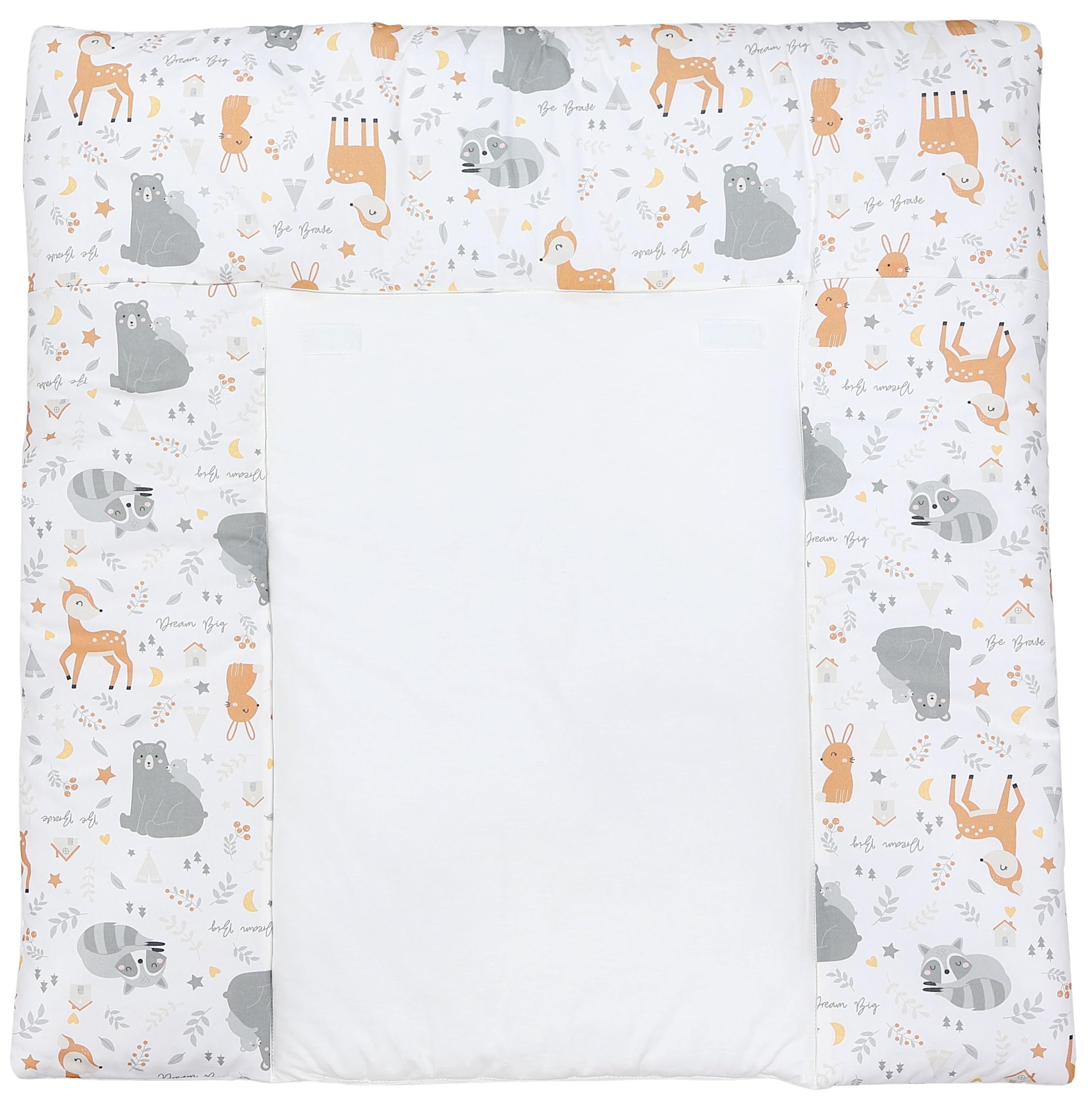 TupTam Colchón para Cambiador con 2 Cubiertas de Rizo Bebé, Los Animales Salvajes, 76 x 76 cm