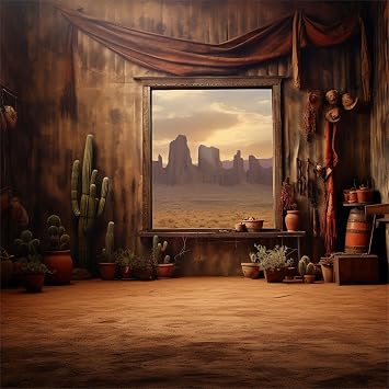 Western Photography Backdrop Professional Photo Background Rustic Photo Booth Scenic Background Cloth Event Backdrop 8x6ft,W-9392