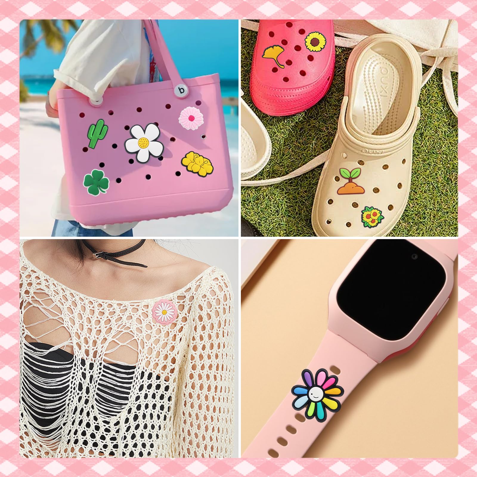 27 sztuk charmsów do butów Crocs, przypinki, kwiaty, dla dzieci, dziewcząt, kobiet, kreskówkowa biżuteria do butów, akcesoria