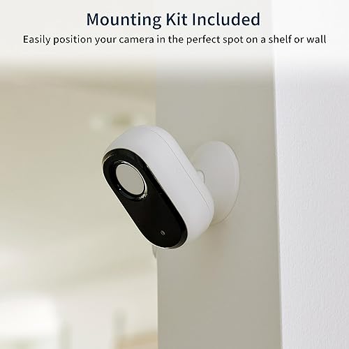 Miniatura 8 de Arlo Essential - Cámara de seguridad 2K para interiores (2. generación), paquete de 2, seguridad para el hogar, monitor de bebé, color blanco,