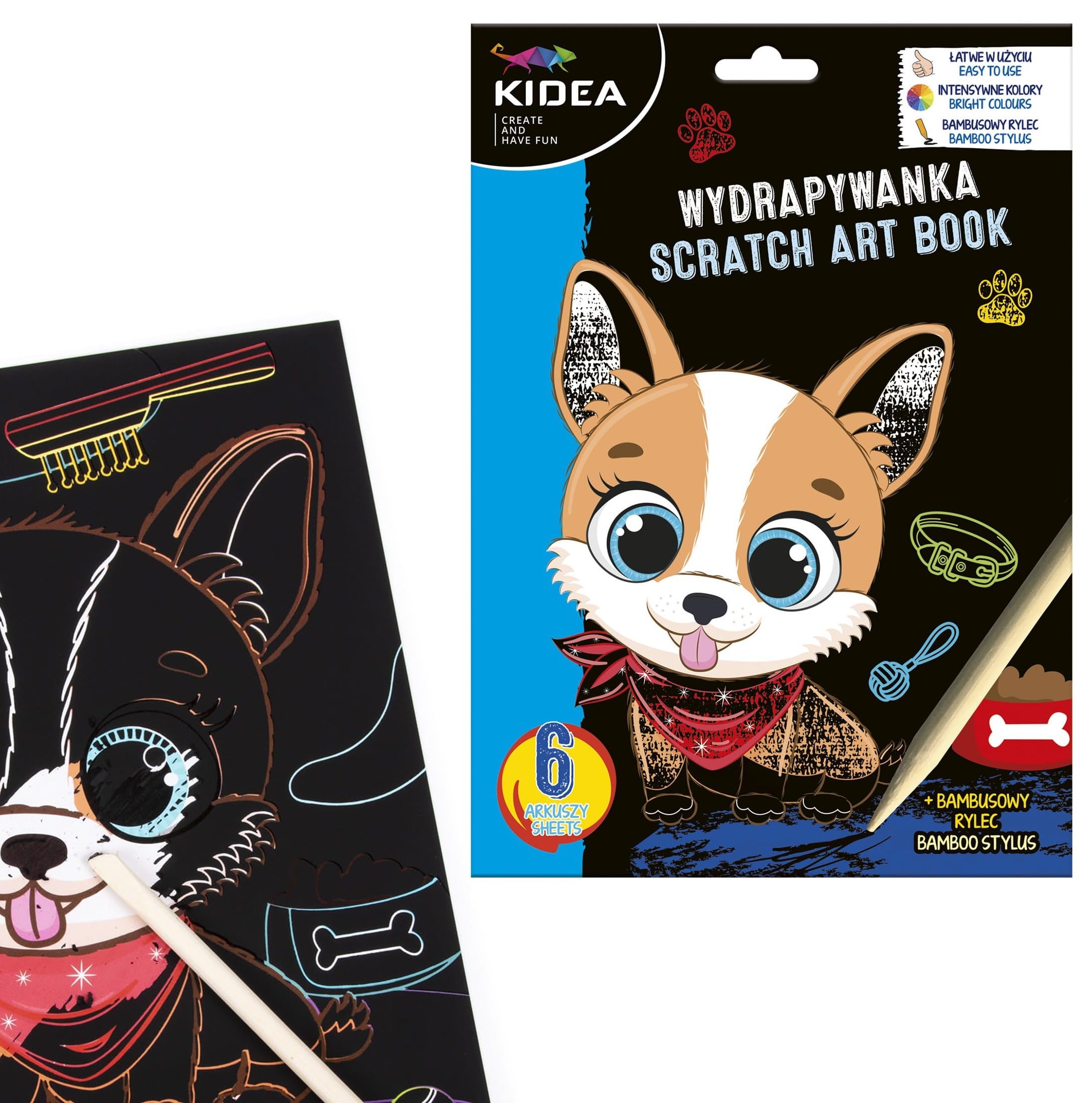 Wydrapywanka psy Kidea zdrapywanka 6ARK+RYSIK