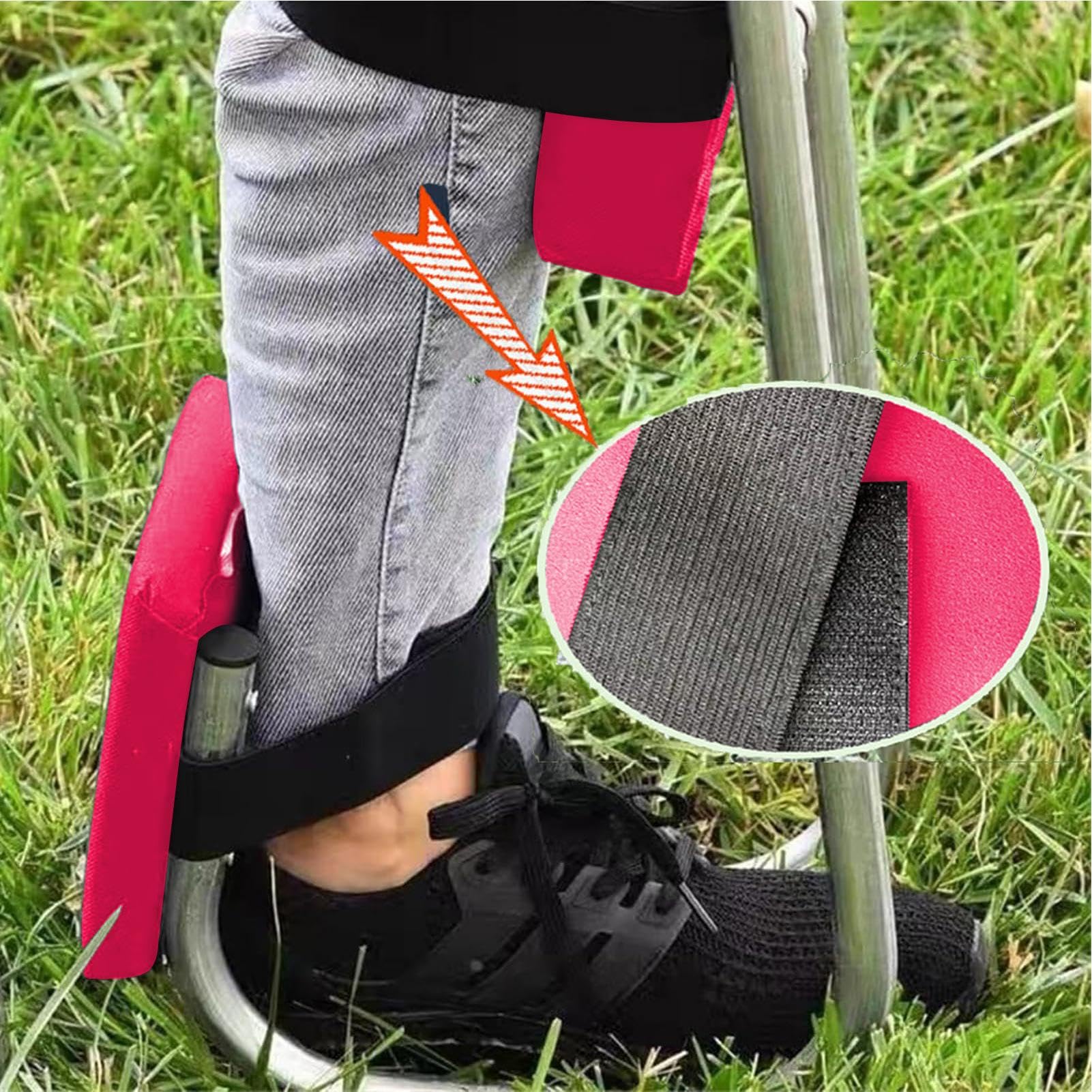 50x24cm Siège De Genou Pour Le Jardinage, Genouillere Tabouret Jardinage En Acier Inoxydable, Genouillères Ergonomiques Pour Le Jardinage, Outils Permettant D'économiser Du Travail - Rouge