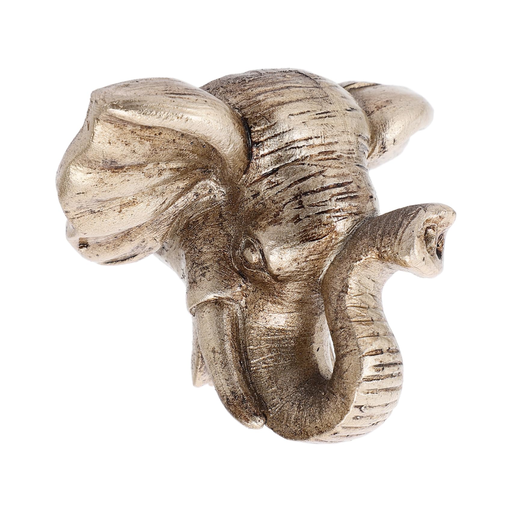 FUNOMOCYA Garden Elephant Statue Water Sprayer Wall-Mounted Decorative Fountain Resin Material Attractive Elephant Head Design Quiet Water Sound