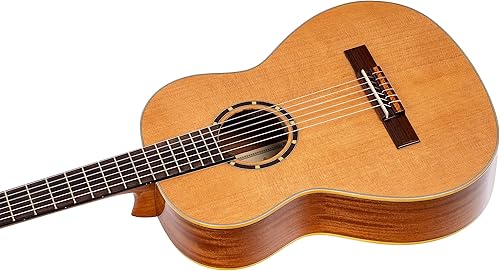 Miniatura 188 de Serie Familiar Guitarra Clásica de Nylon Tamaño 1/4 con Bolsa Tapa de cedro - Natural - Satén