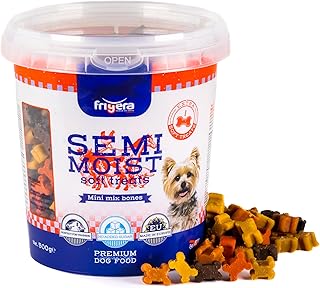 Frigera Semi-Moist Soft Treats Mini Mix Bones (3) 500g - Weiche Hundeleckerlis, Leckere Belohnung für Training & Zwischendurch, Hergestellt in Belgien product image