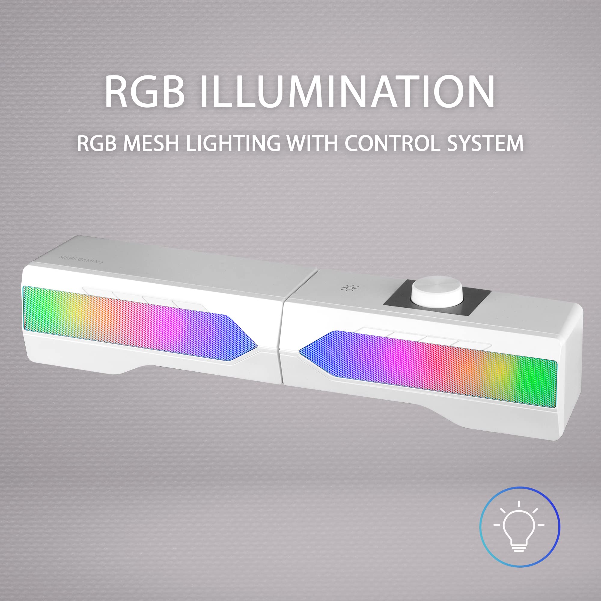 ALTAVOCES CON BLUETOOTH MARS GAMING MSDUO 15W 2.0 BLANCOS