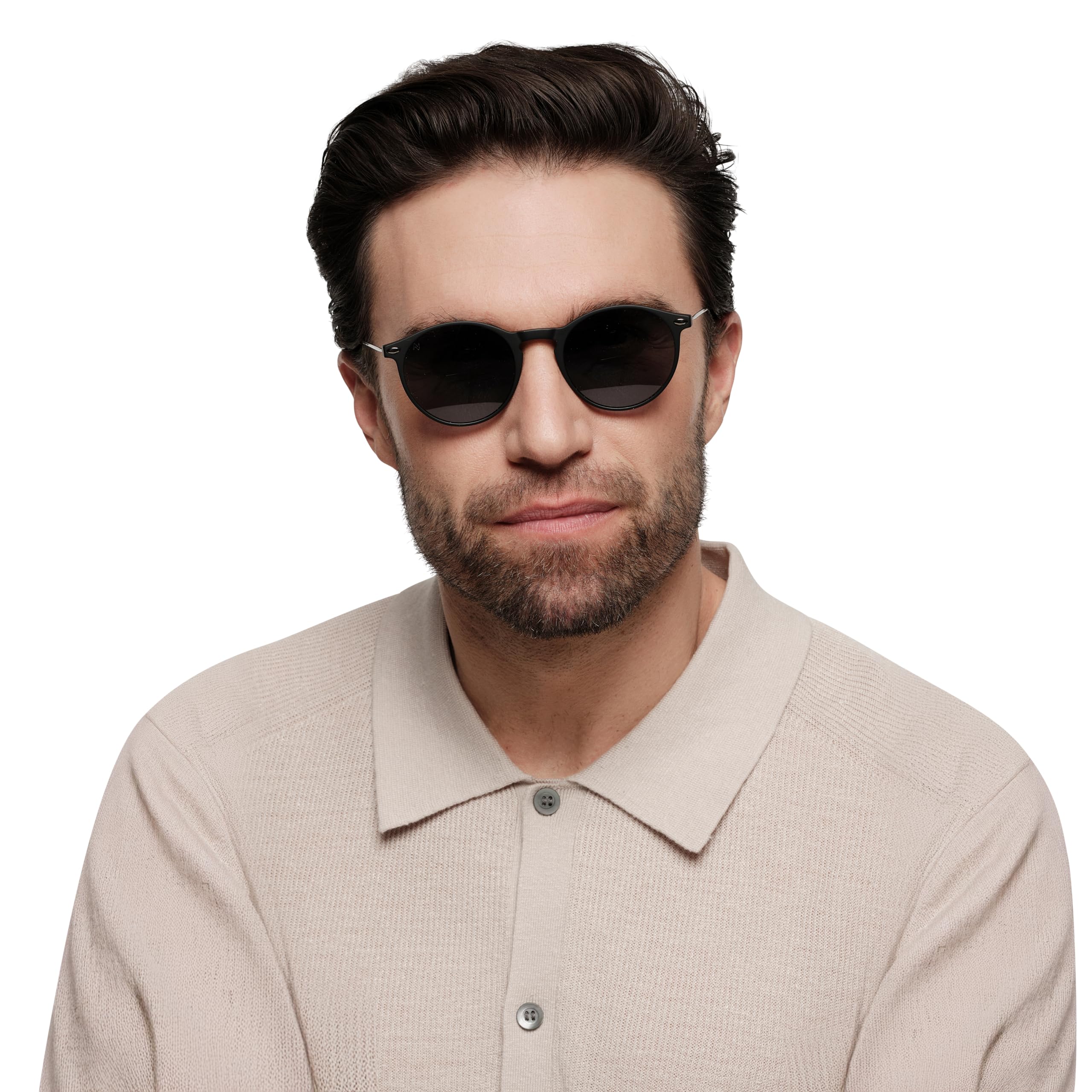 NOOZ Optics Occhiali da Sole da Lettura Unisex - Leggeri con Custodia Compatta - Occhiali da Lettura Uomo e Donna - CRUZ - Rotondi