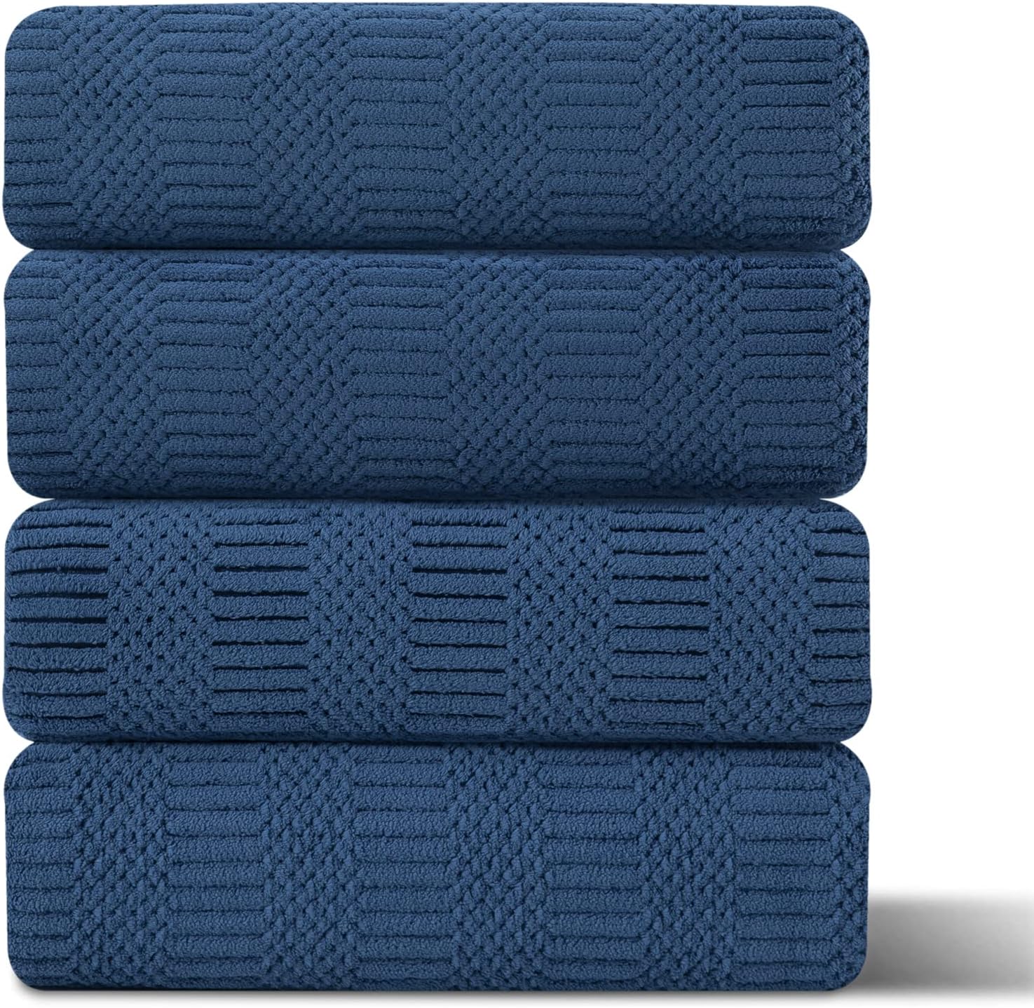 4 Piece Oversized Bath Towels Set 35x70 Inches, Navy Extra Large Soft Bath Sheet Chair Towels 600 GSM Highly Absorbent Quick Dry Towels Set for Bathroom Hotel Spa