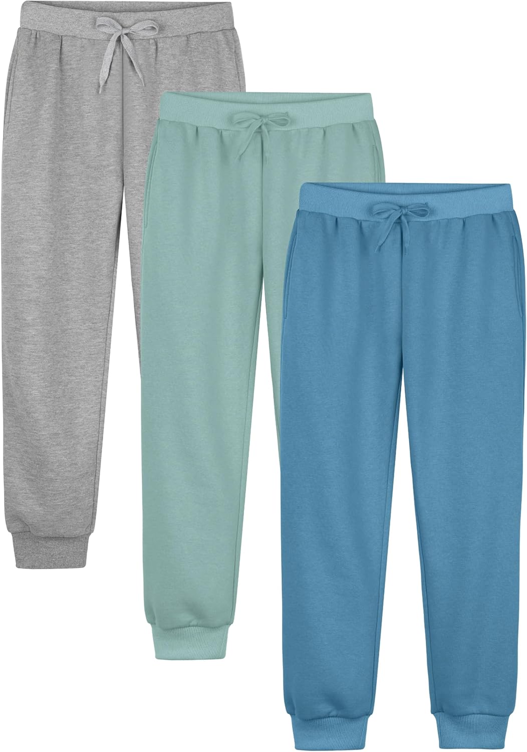 Resinta Girls Fleece Lined Sweatpants Youth Jogger Athletic Pants Kids Pull-On Pants with Pockets and Drawstring