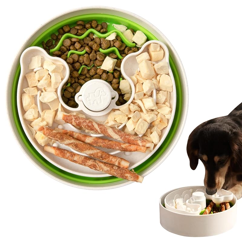 Comedouro lento para cães em TPE Puzzle Feeder com 4 modos ajustáveis
