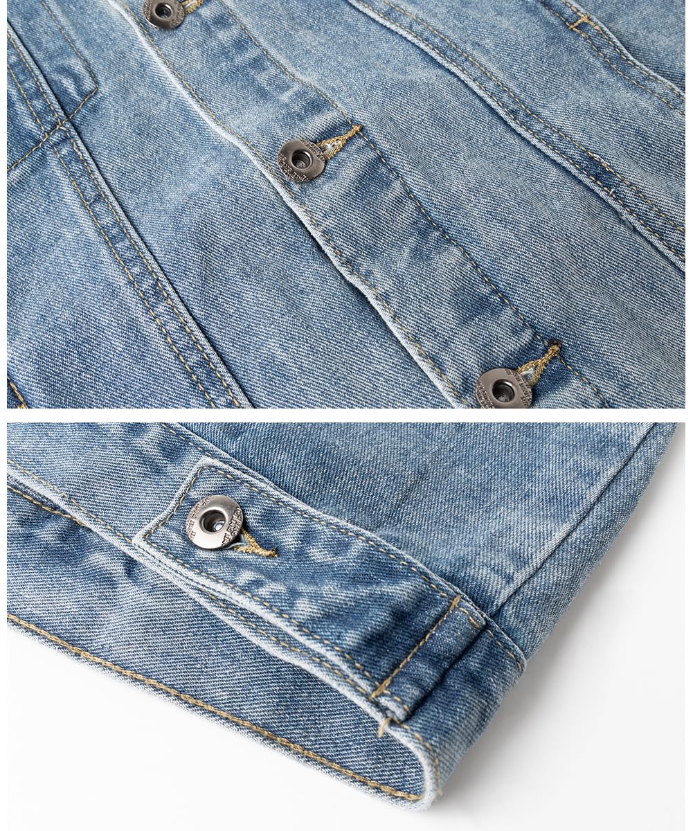 Chalecos Tela Vaquera Hombre Desgarrado Chaqueta de Vaquero Sin Mangas Chaleco de Jean
