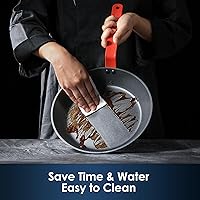 Vista 6 de SENSARTE Sartén antiadherente con tapa, sartén grande de 12 pulgadas, sartén antiadherente de 5 cuartos con tapa, sartén de chef de 8 y 10 pulgadas