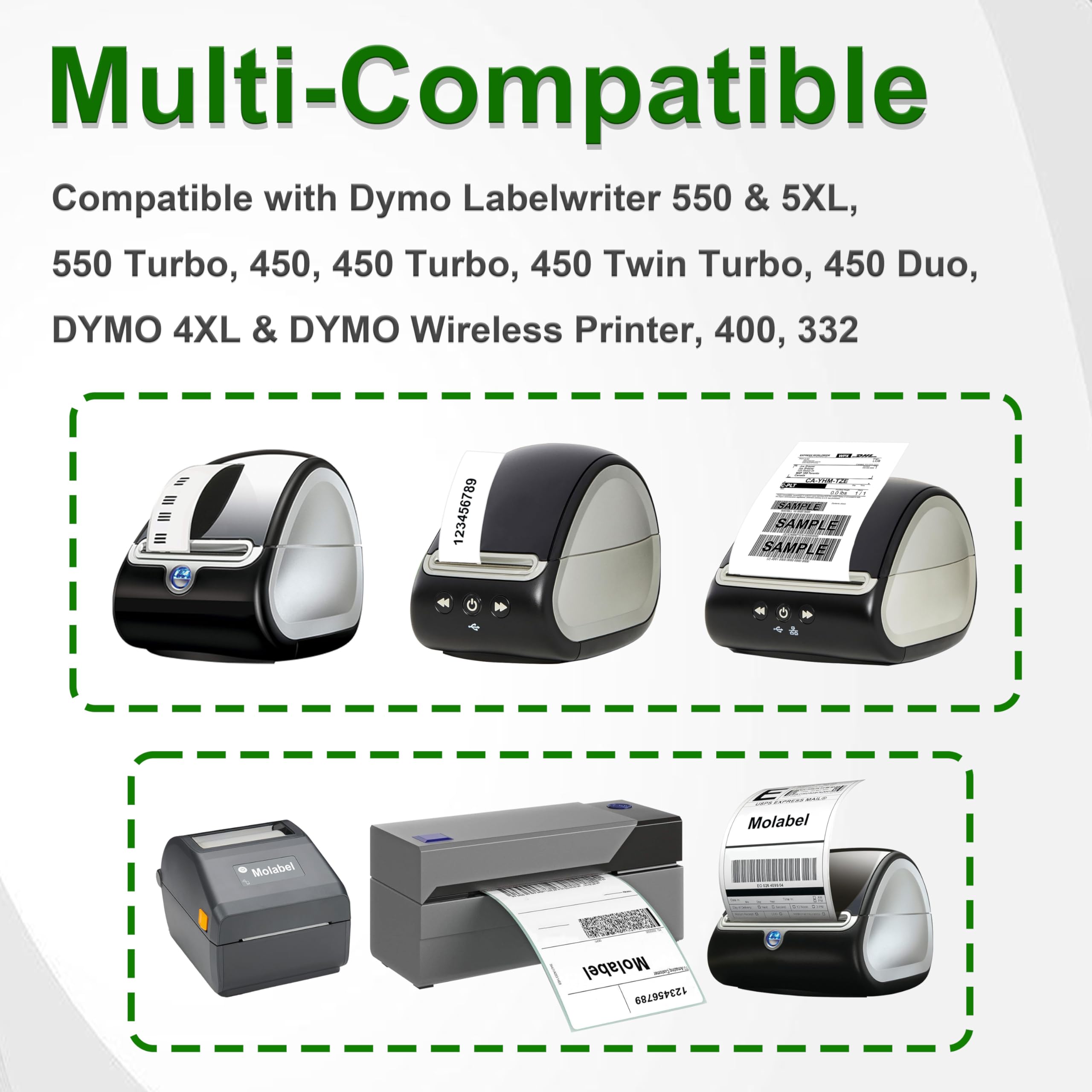 10 Rollen S0904980 RFID Versandetiketten 104 x 159 mm für Dymo | Mit RFID-Chip, 220 Etiketten je Rolle, kompatibel mit Dymo LabelWriter 450, 550 und 5XL – ideal für Versandetiketten