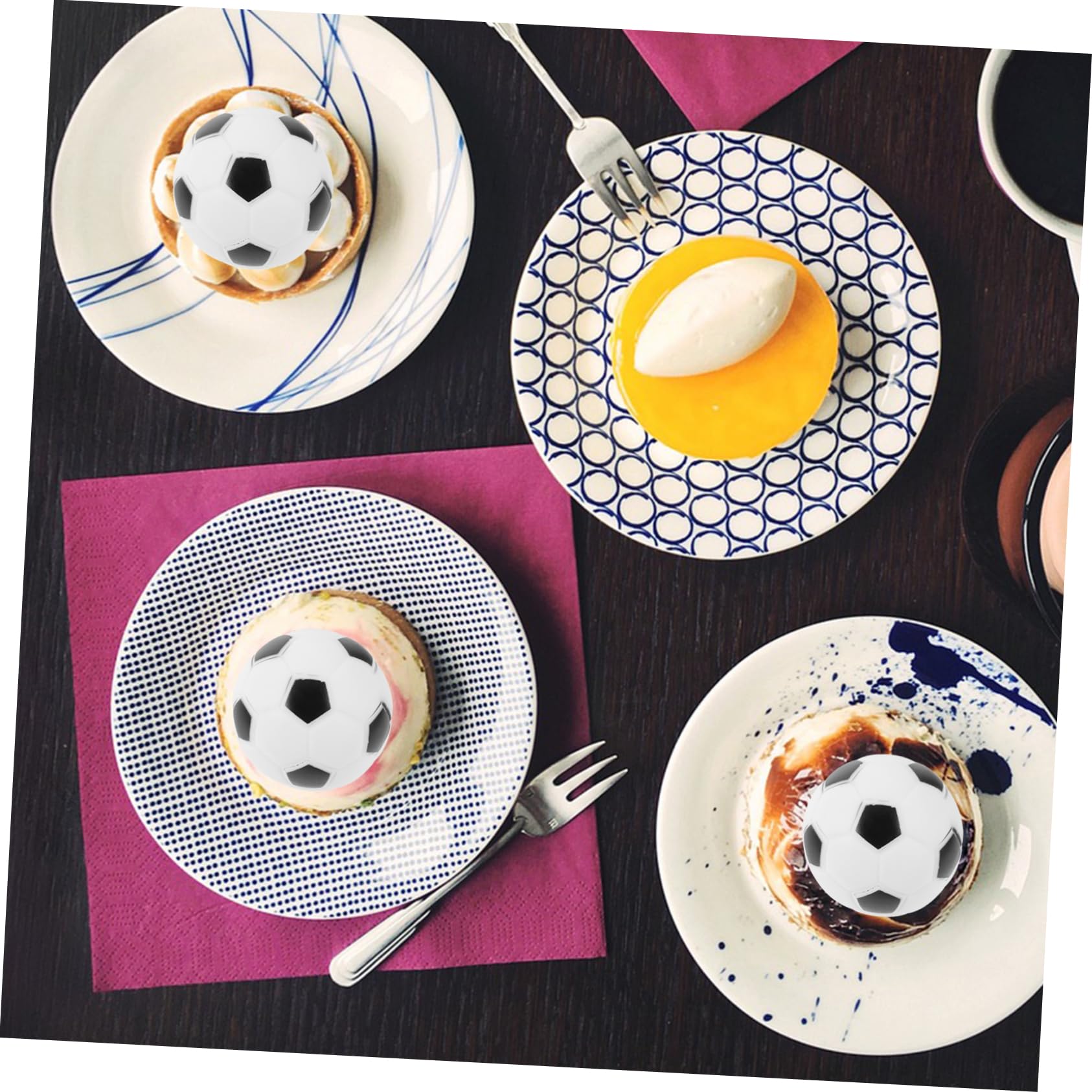 12pezzi Decorazioni per Torte Calcio per Feste di Compleanno e Temi Sportivi Accessori per Torte e Cupcake Decorazioni Festive
