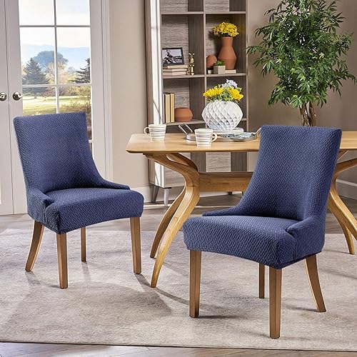 Miniatura 2 de XUANZYANG Fundas elásticas diagonales para sillas con respaldo de ala, funda protectora reutilizable para silla de brazo, fundas protectoras para