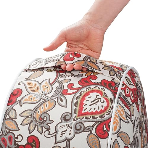 Miniatura 6 de MAGPIE FABRICS Taburete inflable para interiores y exteriores, reposapiés redondo repelente al agua, con bomba de pie, 20 pulgadas de diámetro x 9