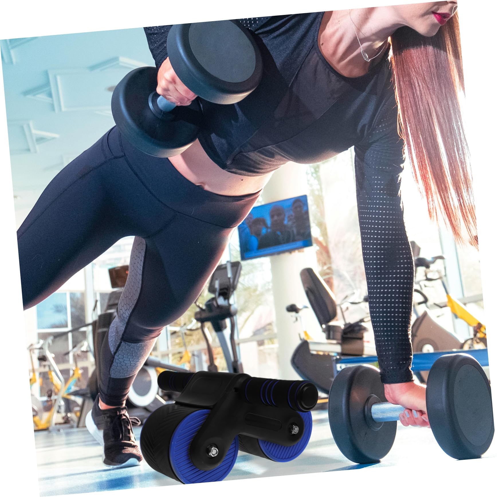 Bauchrolle Bauchtrainingsgerät Ab Trainer Rolle Ab Trainingsgeräte Ab-rollenrad Mit Metallgriff Heimtrainer Für Den Bauchbereich Bauchübungsrad Automatisch Werkzeug Fitness Plastik