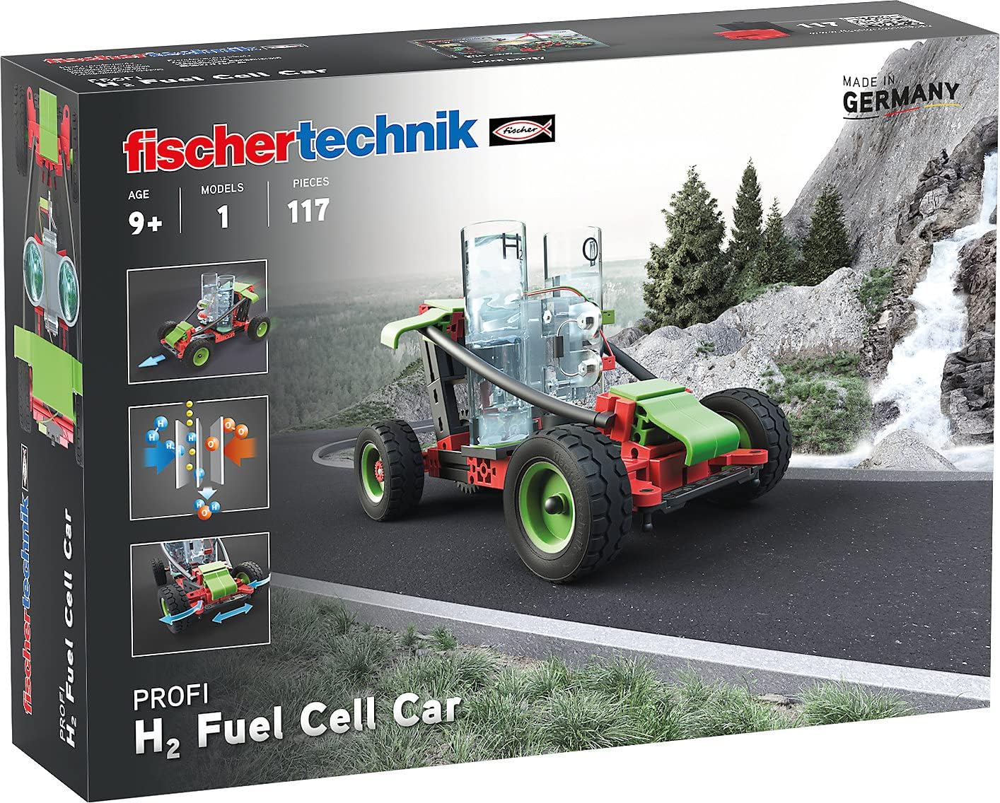 fischertechnik Profi H2 Fuel Cell Car Construction Kit,Multicolor