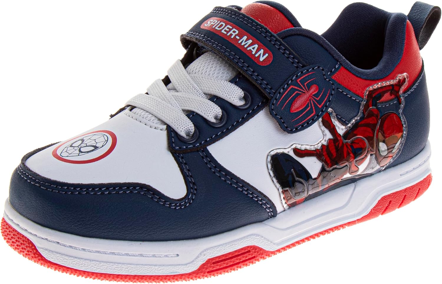 Marvel Comic Superhero Character Sneakers Spiderman Shoes Hero Sneaker for Boys Sizes: 11-13 Little Kid 1-4 Big Kid