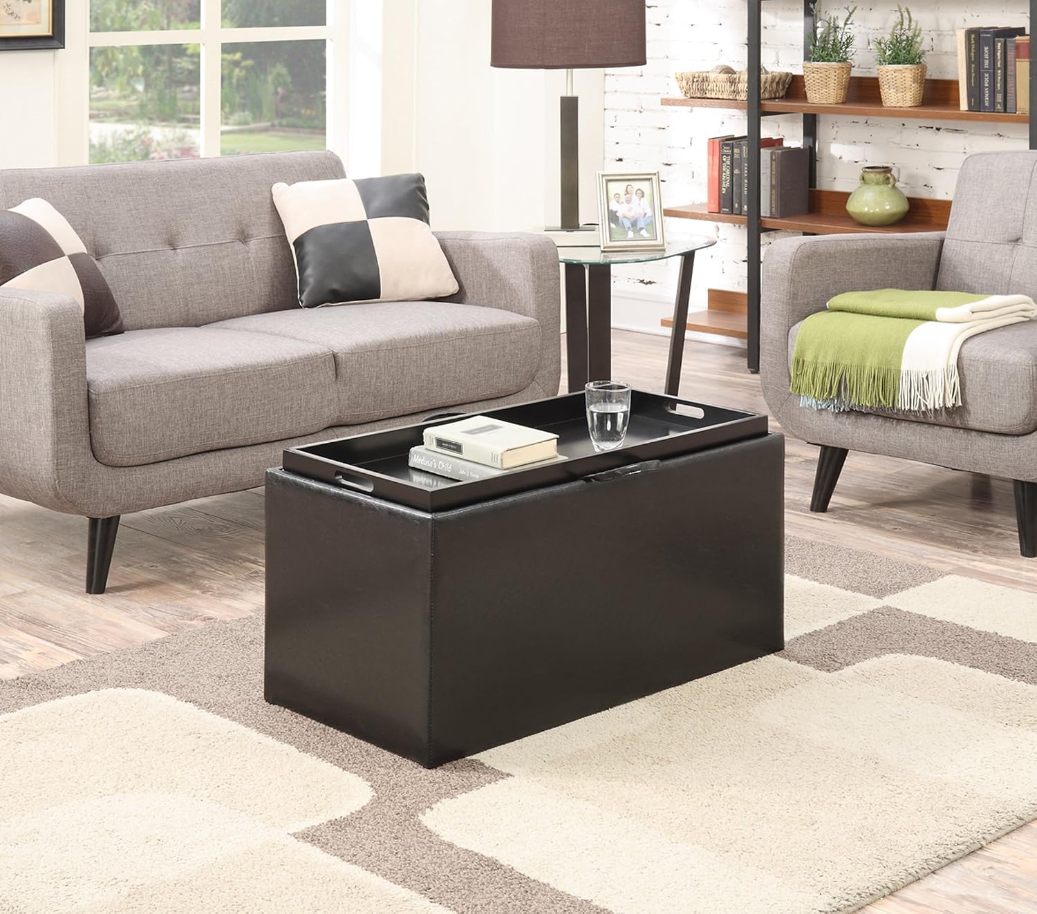 Buу 1 gеt 1 Convenience Concepts Designs4Comfort Sheridan Storage Bench w / 2 Side Ottomans, Black Crаzу Dеаlѕ Convenience Concepts Designs4Comfort Sheridan Storage Bench w / 2 Side Ottomans, Black