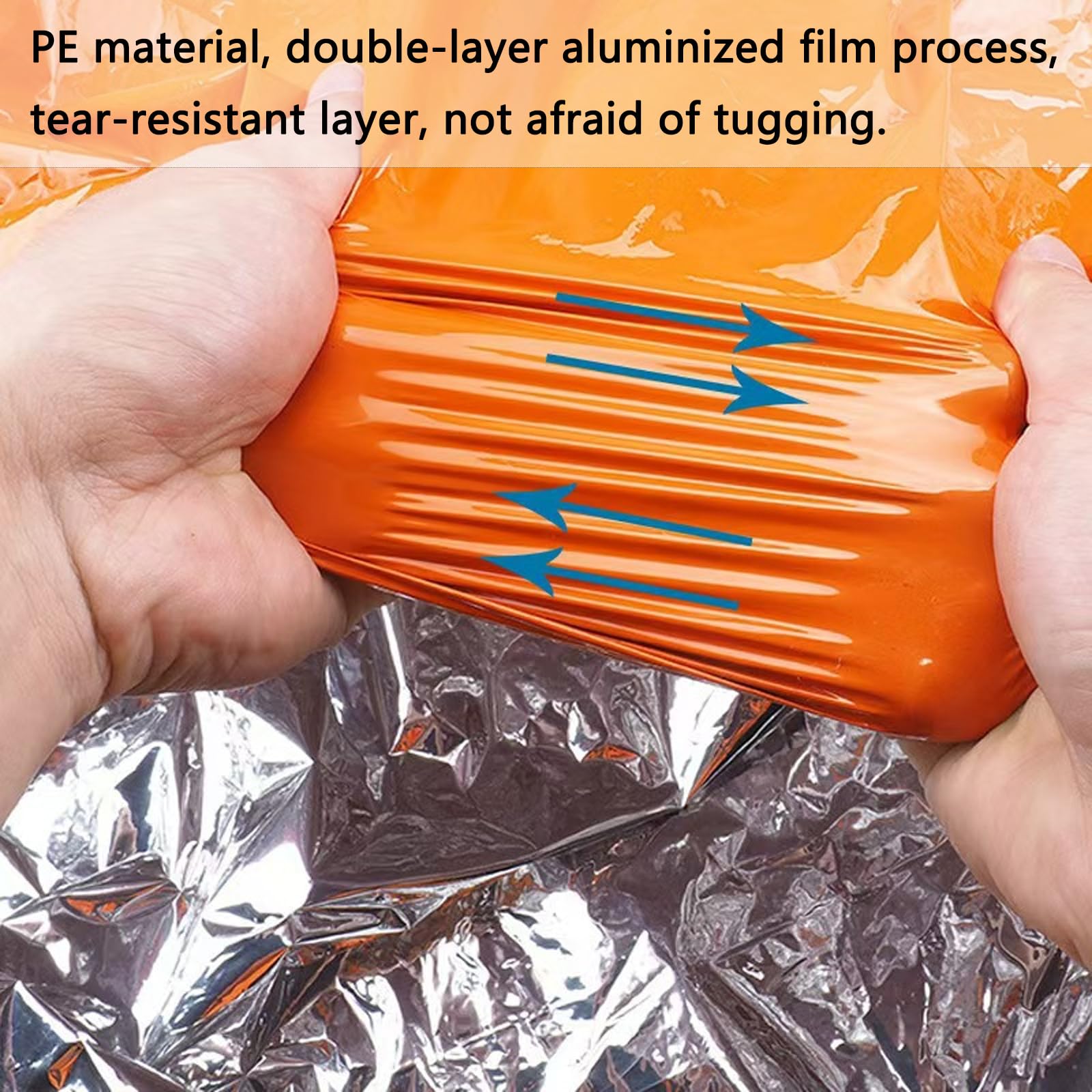 Manta Térmica Supervivencia Saco Dormir Emergencia Ligero Isotérmica Impermeable Windproof PE Aluminizado