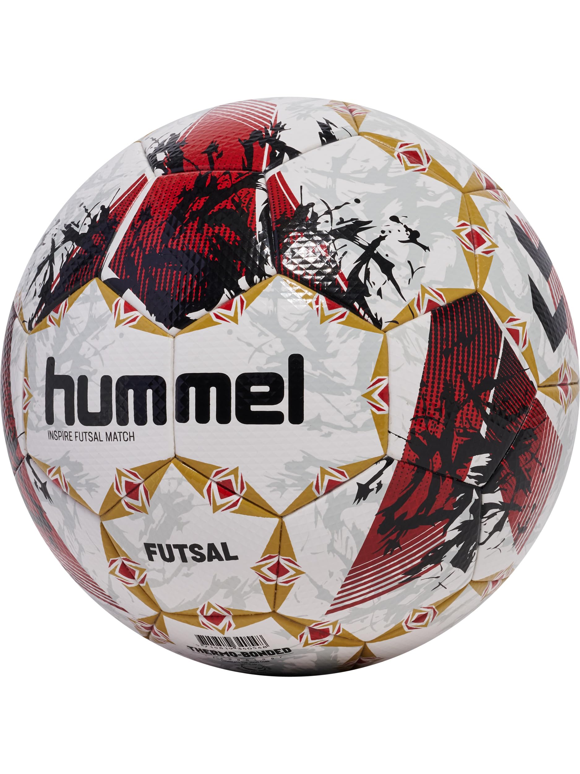 Hummel Hmlinspire Futsal Match FB, Chestnut Brown, White, Gold, 4