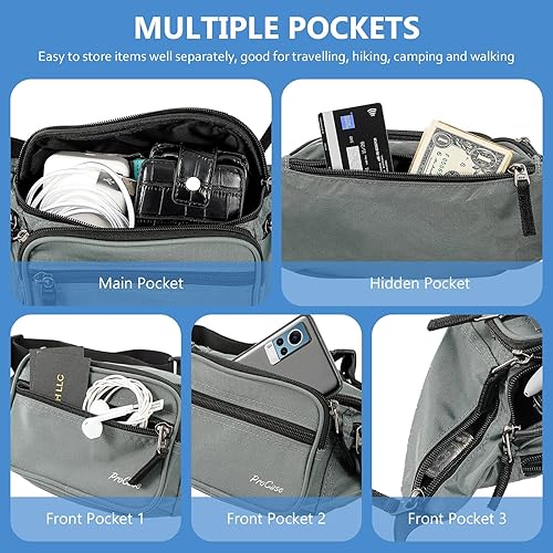 Vista 16 de ProCase Riñonera para hombres y mujeres, riñonera para viajes, senderismo, correr, deportes al aire libre