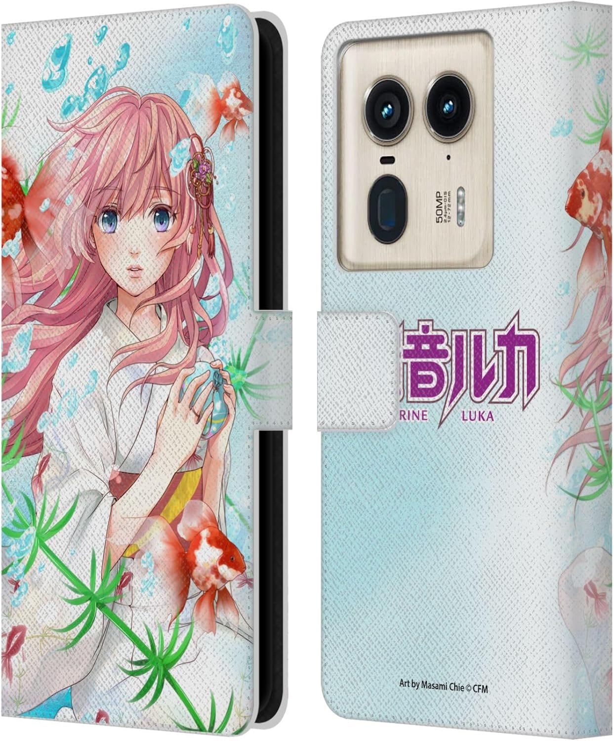 Head Case Designs Officially Licensed Hatsune Miku Megurine Luka Characters Leather Book Wallet Case Cover Compatible with Motorola Edge 50 Ultra/X50 Ultra