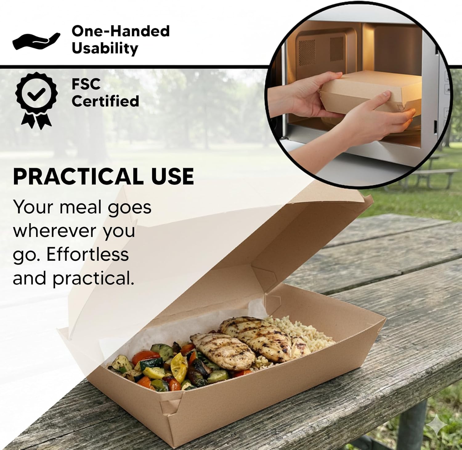 BULK Corrugated Cardboard Clamshell Containers 200 Pack | Hinged Food Delivery Boxes | Eco-Friendly, Plain, Recyclable To-Go Packs for Burgers, Hoagies & Catering - Kraft, Kraft - 6x6x3