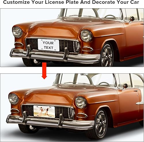 Miniatura 5 de 8 piezas de sublimación en blanco para matrícula, etiqueta de aluminio para placa de automóvil, transferencia térmica de imagen de bricolaje,