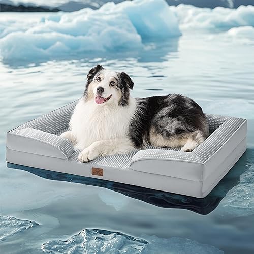 Miniatura 15 de Bedsure - Cama ortopédica XXL para perros, sofá cama lavable para perros gigantes, espuma de soporte con funda extraíble y lavable, forro Marrón