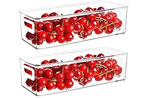 Youngever 4 Pack Stackable Plastic 10 Inch Storage Bins