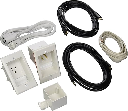 Miniatura 8 de PowerBridge ONE-PRO-6 Sistema de cableado profesional, con un solo toma corriente, empotrado, para televisores con pantalla plana LED, LCD, y plasma