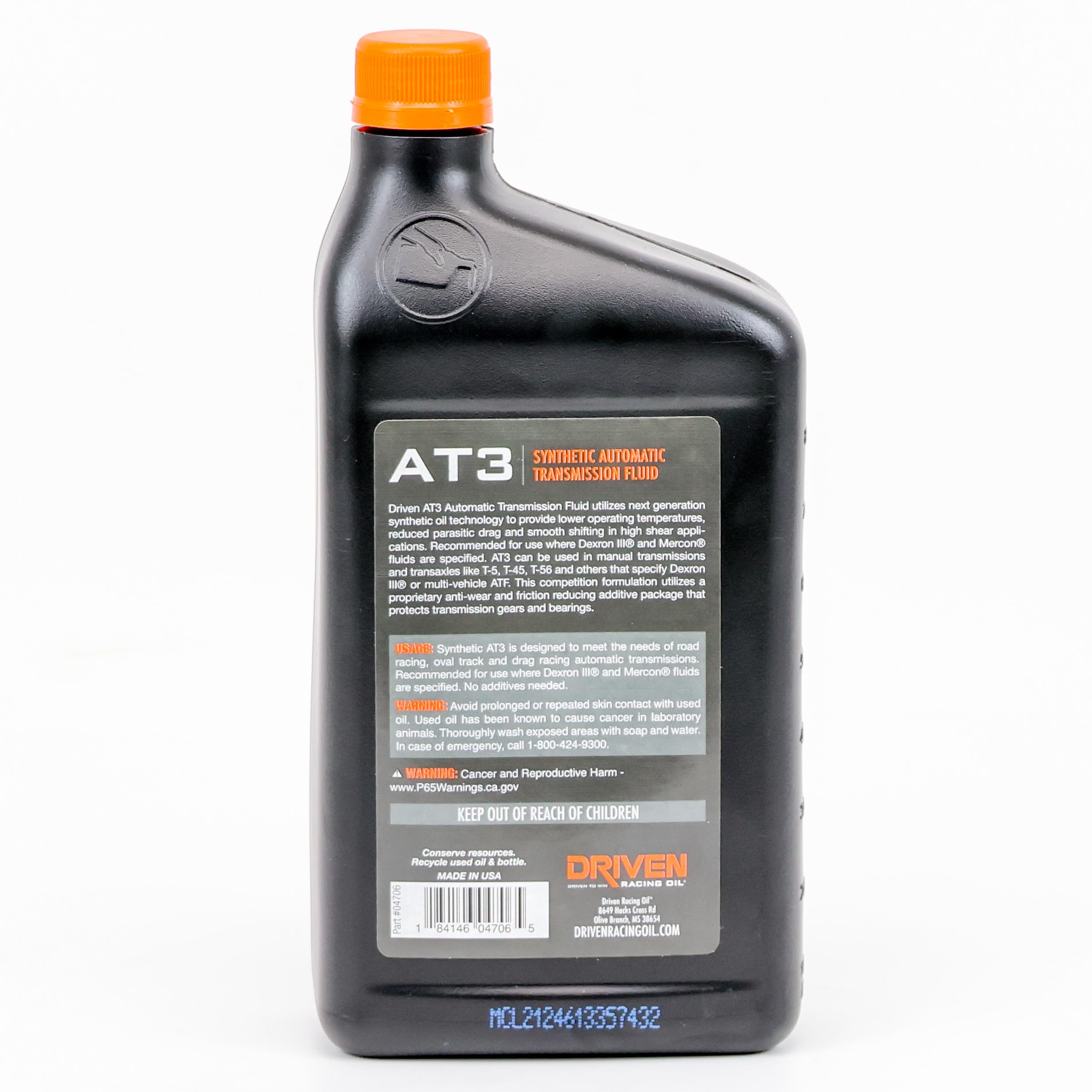  Group ATF 3+ 1L 自動車用オイル✖️5本 Amazon.com: Driven AT3 Synthetic Automatic Transmission Fluid