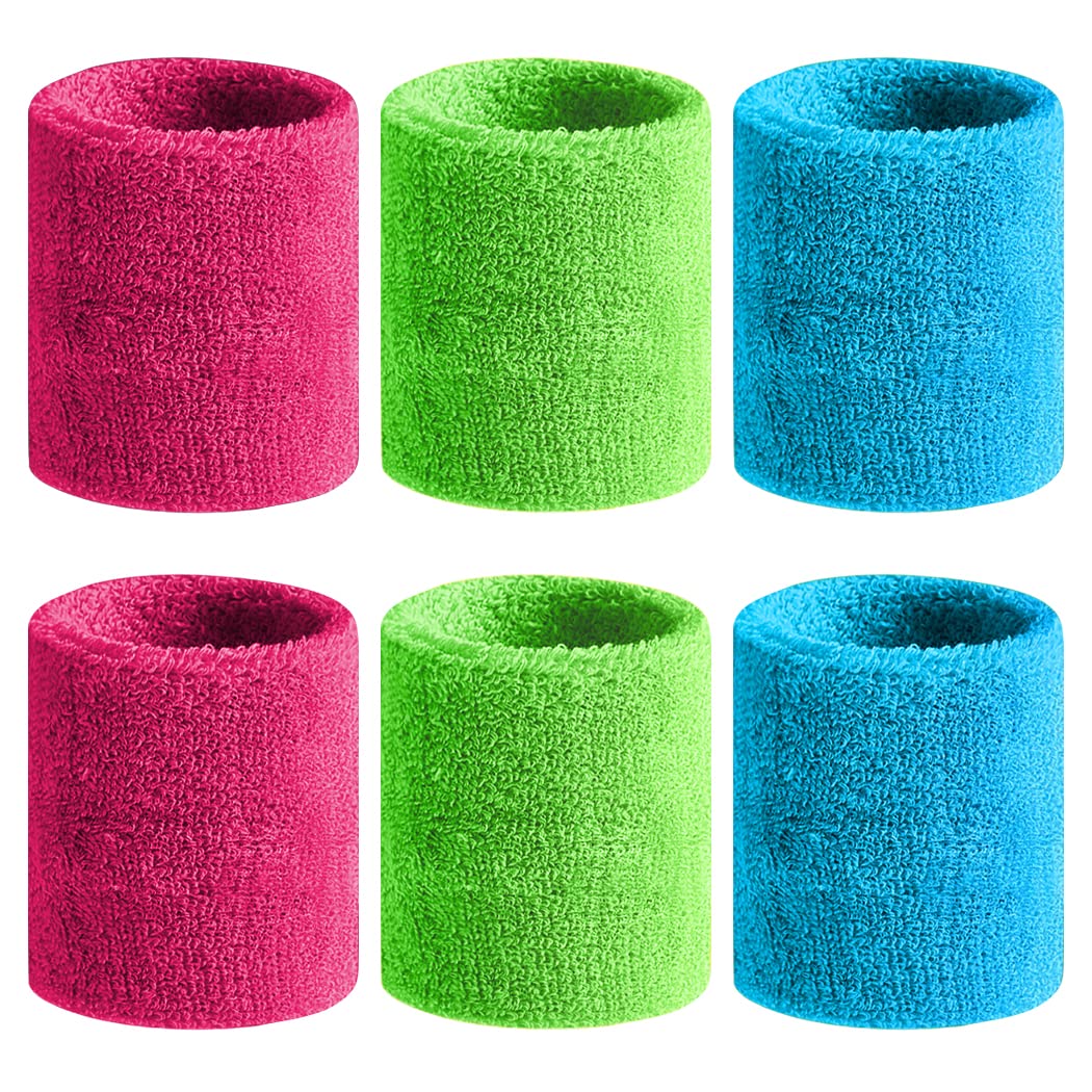 BEACE Sweatbands Sports Wristband for Men & Women - Moisture Wicking Athletic Cotton Terry Cloth Sweatband for Tennis, Basketball, Running, Gym, Working Out