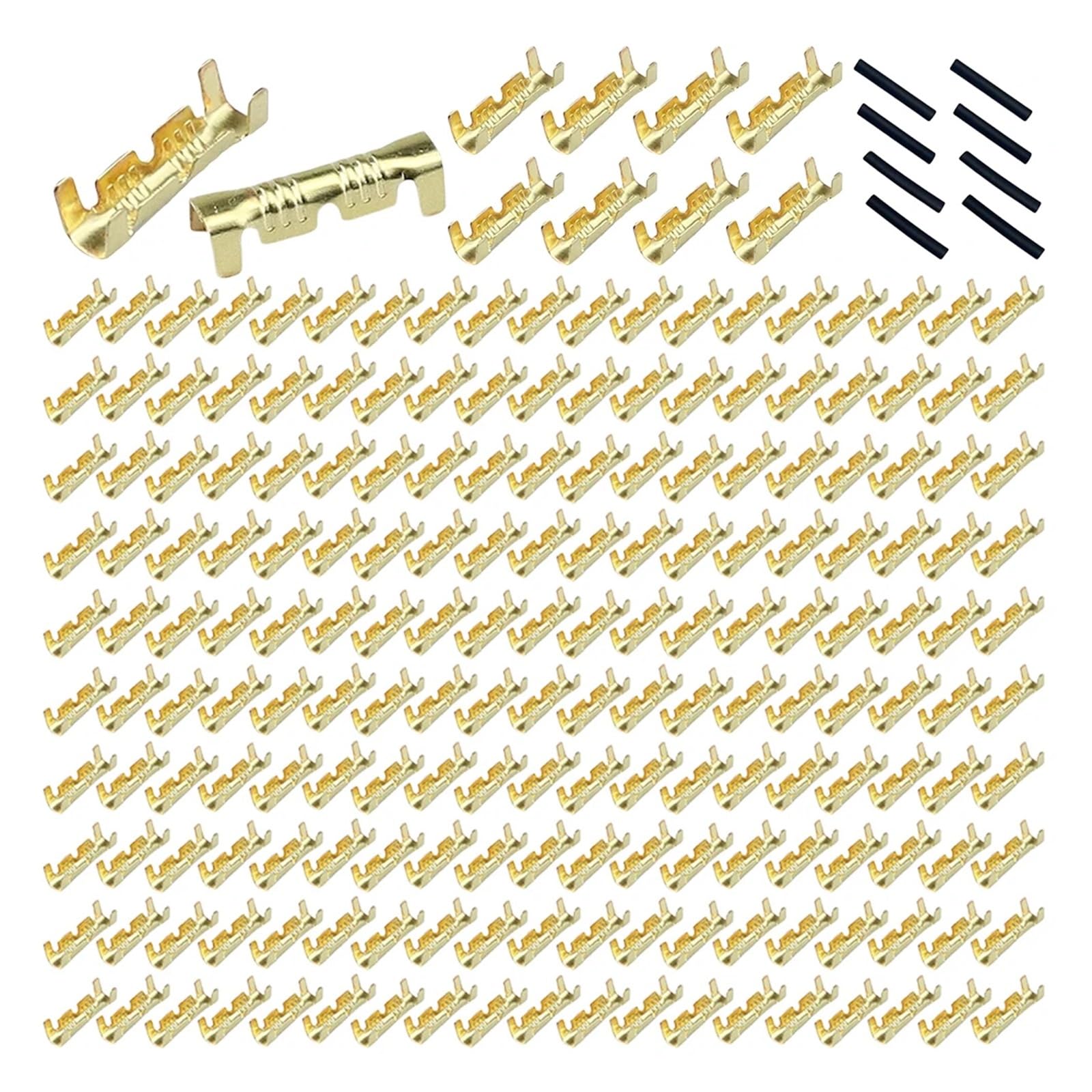 100/200 Stück Druckknopf-Schnellanschlussklemmen 453 U-förmig 0,3–1,5 mm2 Tab Kalteinsätze Drahtverbinder(100Pcs)
