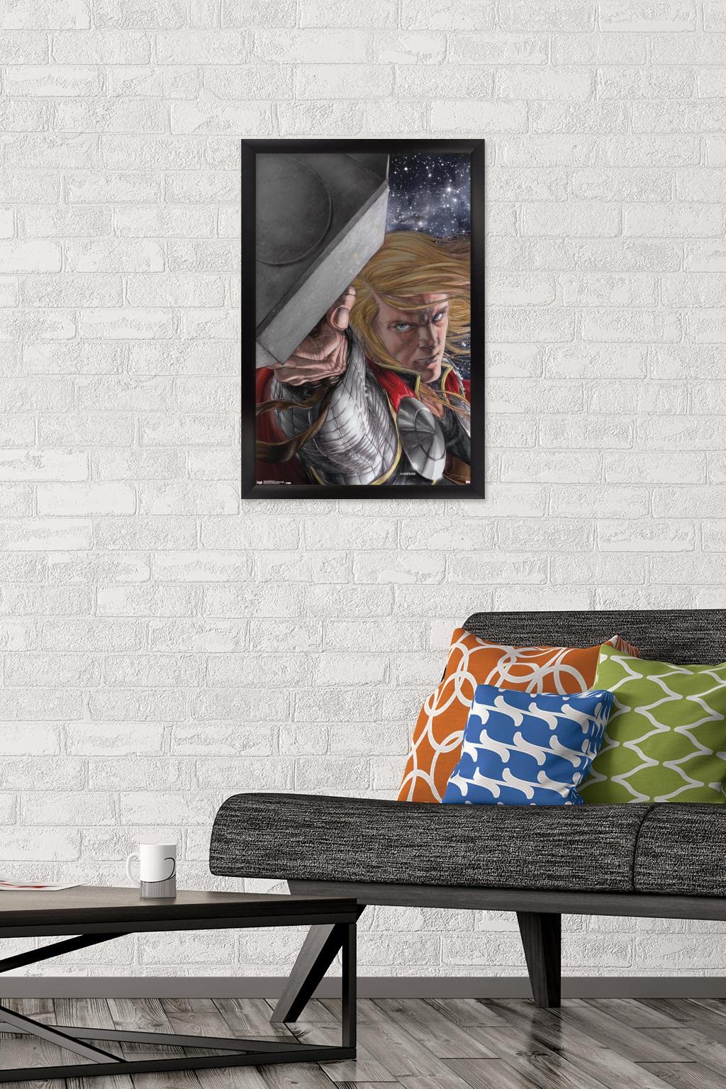 Trends International Marvel Comics - Thor - Astonishing 4 Wall Poster, 14.725" x 22.375", Black Framed Version