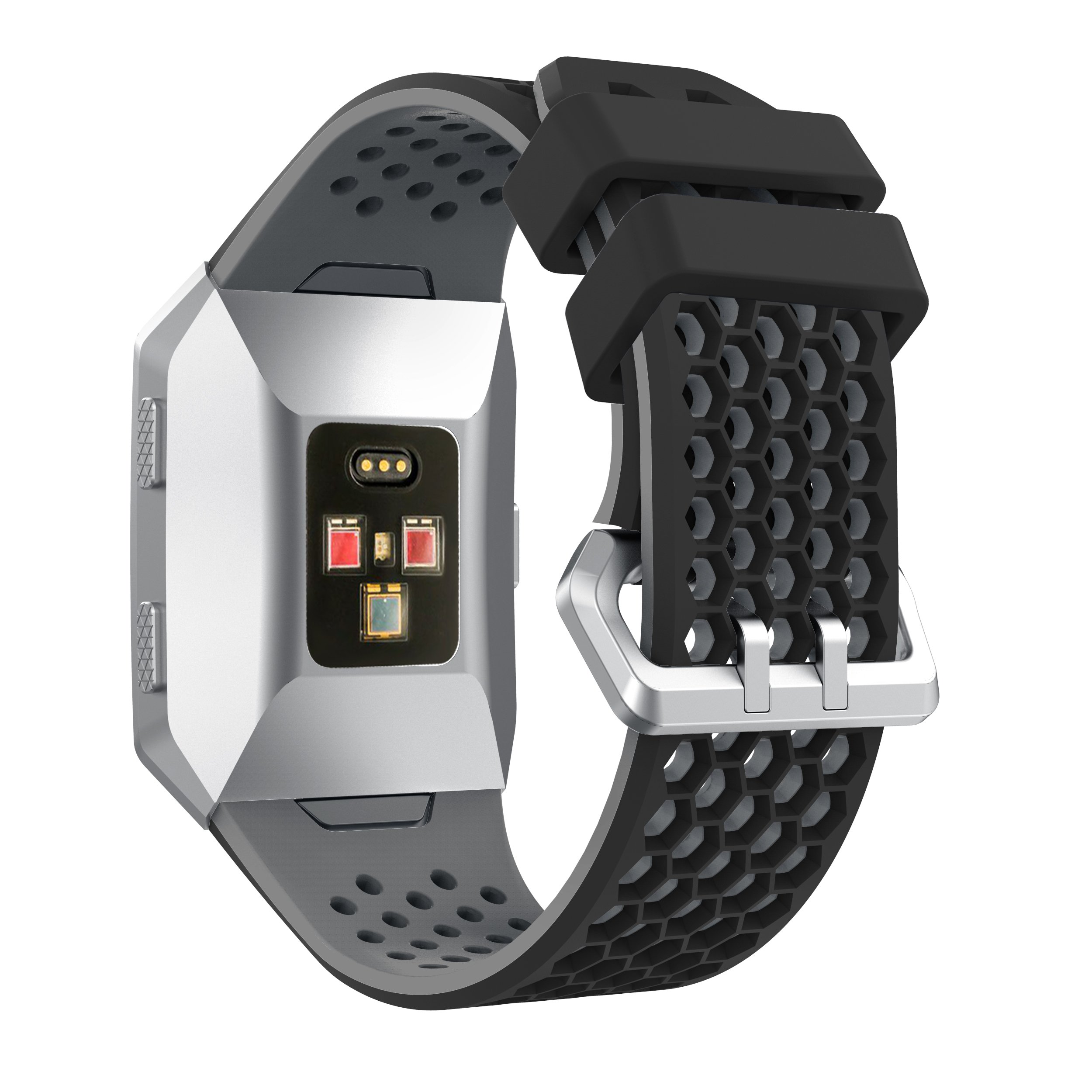 Compatible with Strap Ionic Band with Fastener Ring, Soft Silicone Adjustable Sport Strap Replacement Wristband for Ionic Watch