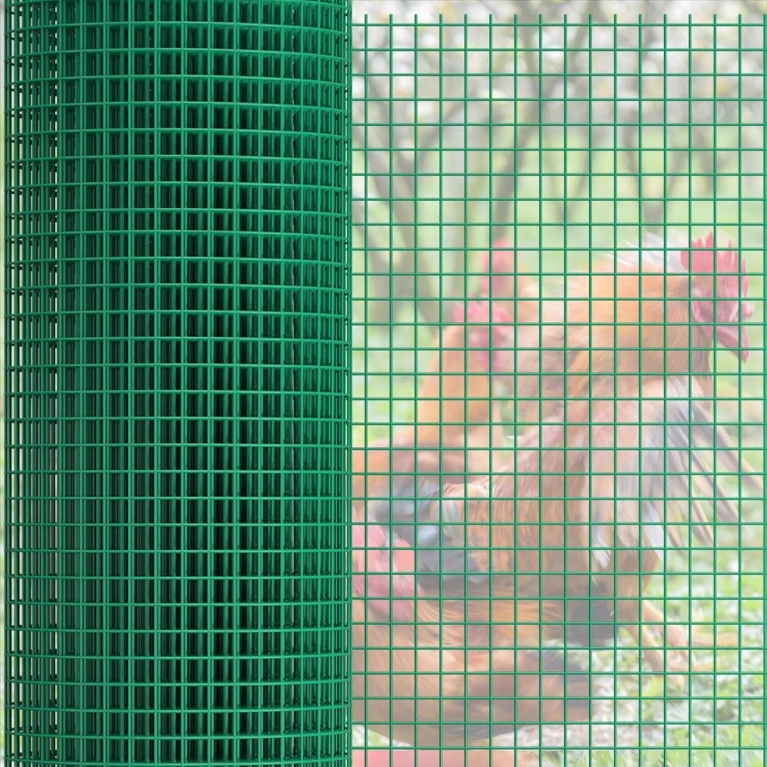 Rollos de red gruesa de 1,8 mm para vallas, gallineros para jardín y para animales domésticos, jaulas para conejos/jardines/pequeños recintos para roedores (1,5 x 5 m)