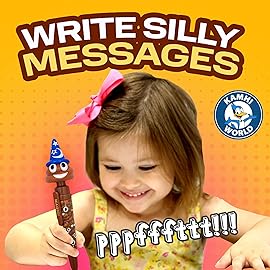 Farting Poop Pen Makes 7 Funny Fart Sounds - Perfect Stocking Stuffers for Kids, Teens & Boys - This Poop Pen Makes Funny Gifts for Christmas - Fart Pen Gag Gifts & White Elephant Gift (Wizard)