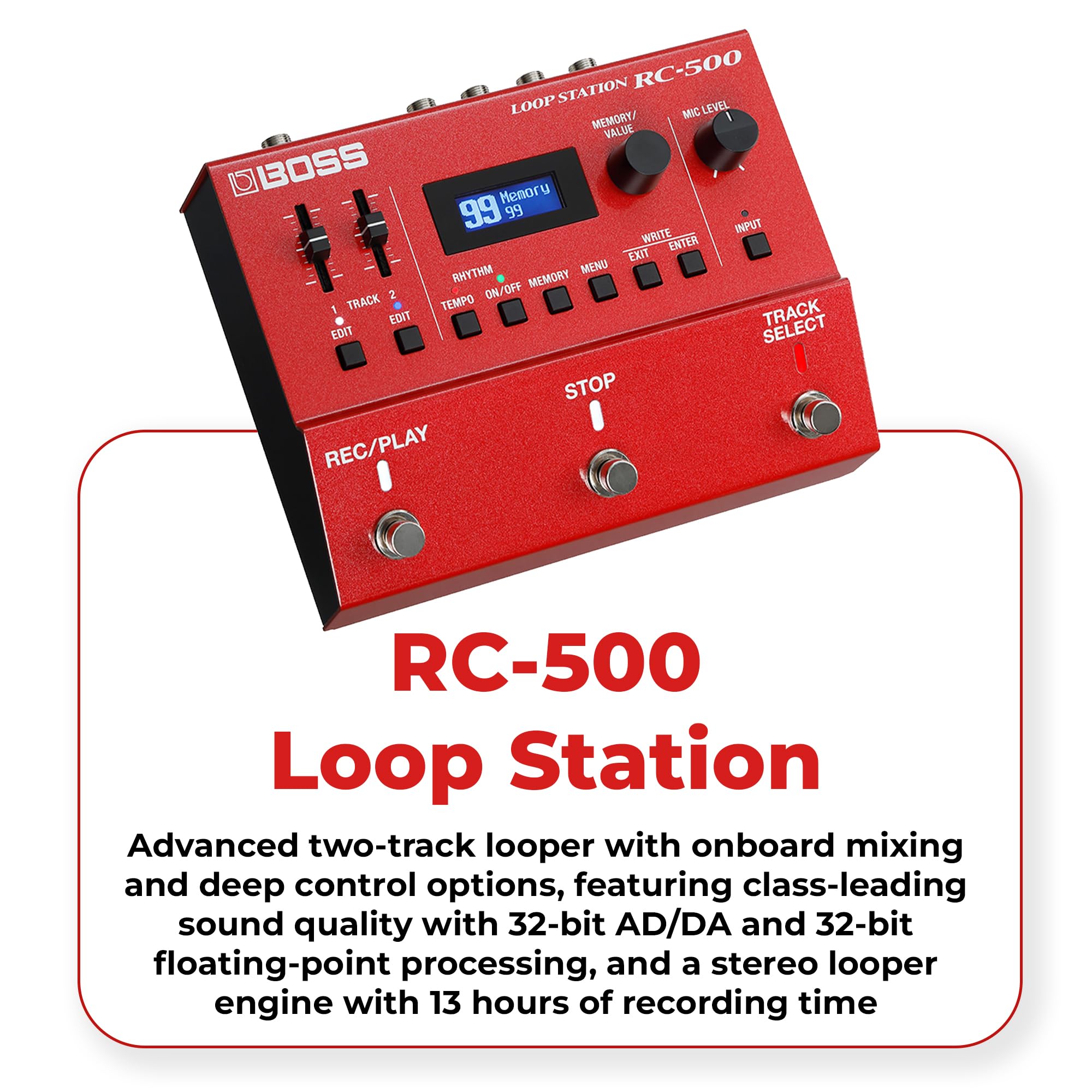 ギター Boss Loop Station RC-500 Amazon.com: Boss RC-500 Loop Station Bundle with Gearlux