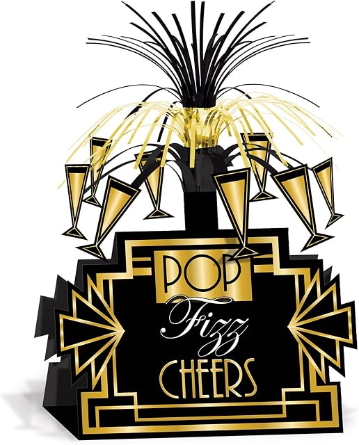 Great 20's Table Centerpiece - Pop Fizz Cheers 1920's Party Tableware Decoration