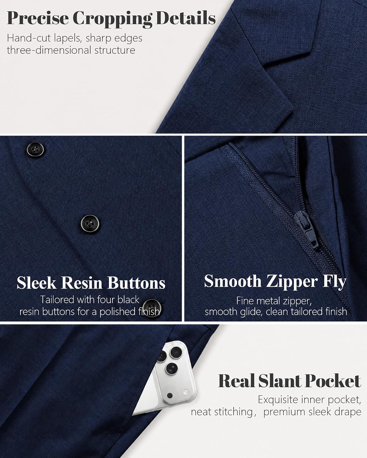 MY'S Men's 3 Piece Suit Slim Fit Solid Color Jacket Vest and Pant with Tie image 4