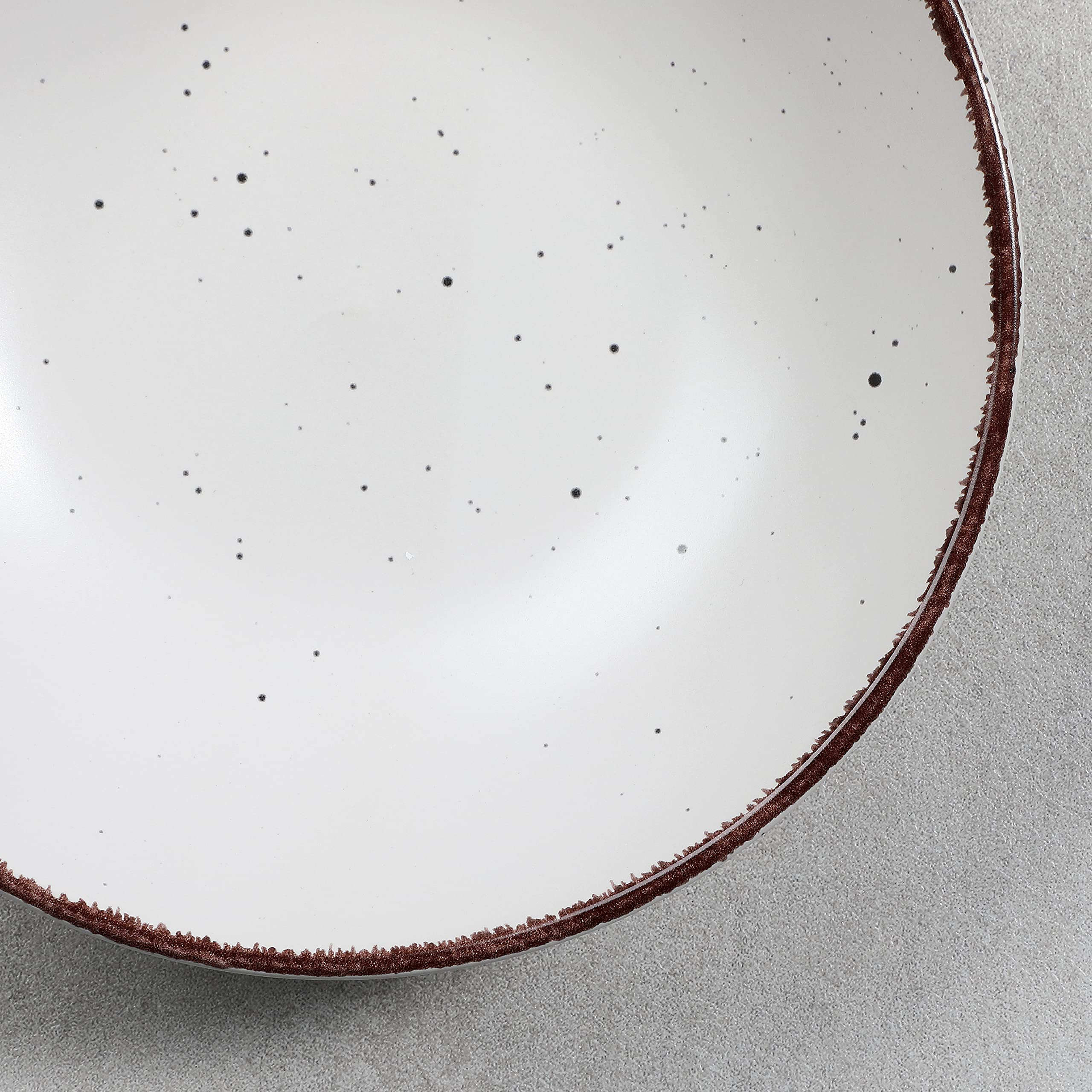 vancasso, Série Moda, Assiette Creuse en Céramique, Assiette à Soupe Saladier - 12 Pièces