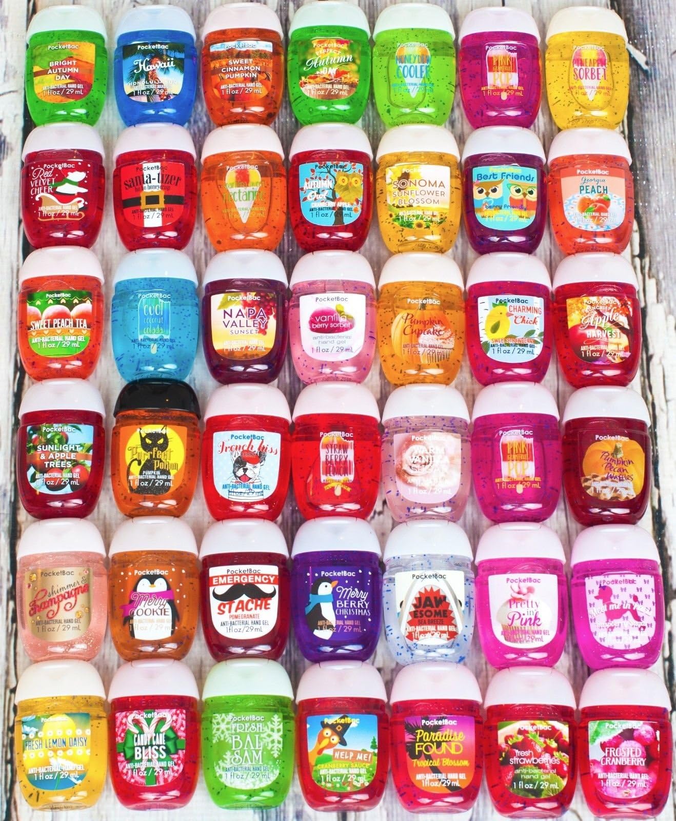 Bath & Body Works 15-Pack PocketBac Anti-Bacterial Hand Sanitizer Gel 1 Oz, & 1 Pocketbac Holder