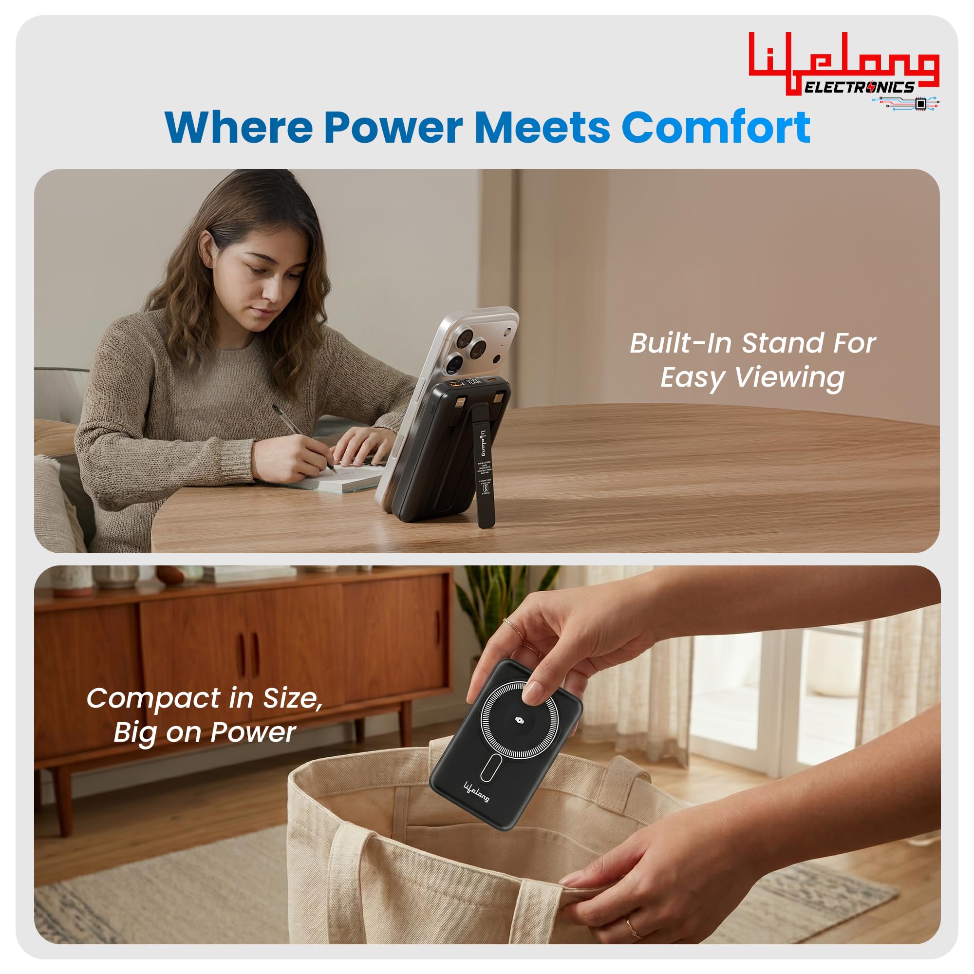 Lifelong MagSafe Wireless Power Bank - 10000mAh -5