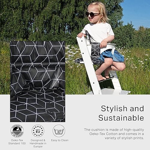 Miniatura 3 de Ukje  Cojín para Stokke Tripp Trapp  Muchos colores y patrones  Hecho a mano en Europa  Compatible con silla alta Tripp Trapp silla alta Stokke para