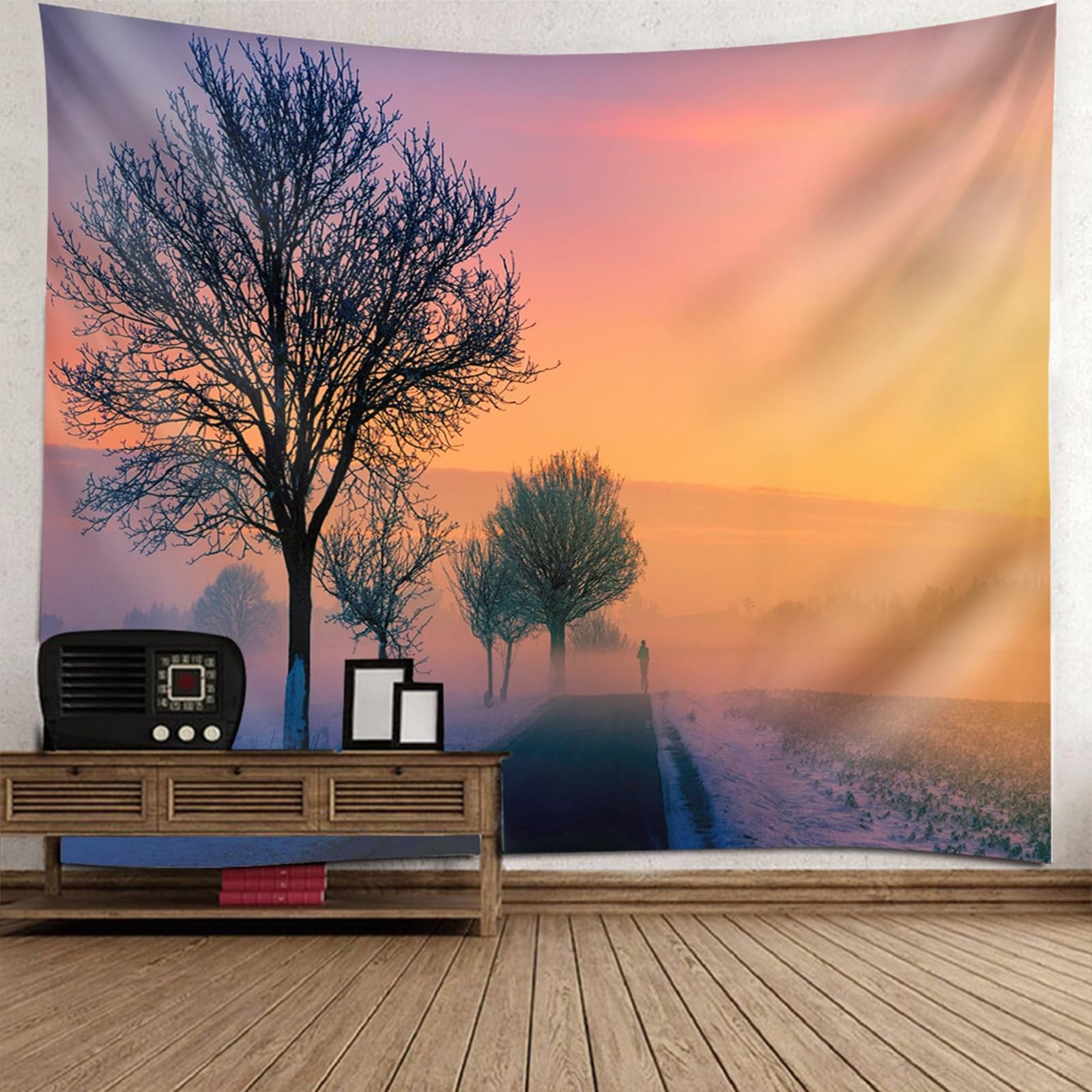 Tenture murale paysage pour masquer un mur vide et decorer le salon - 6