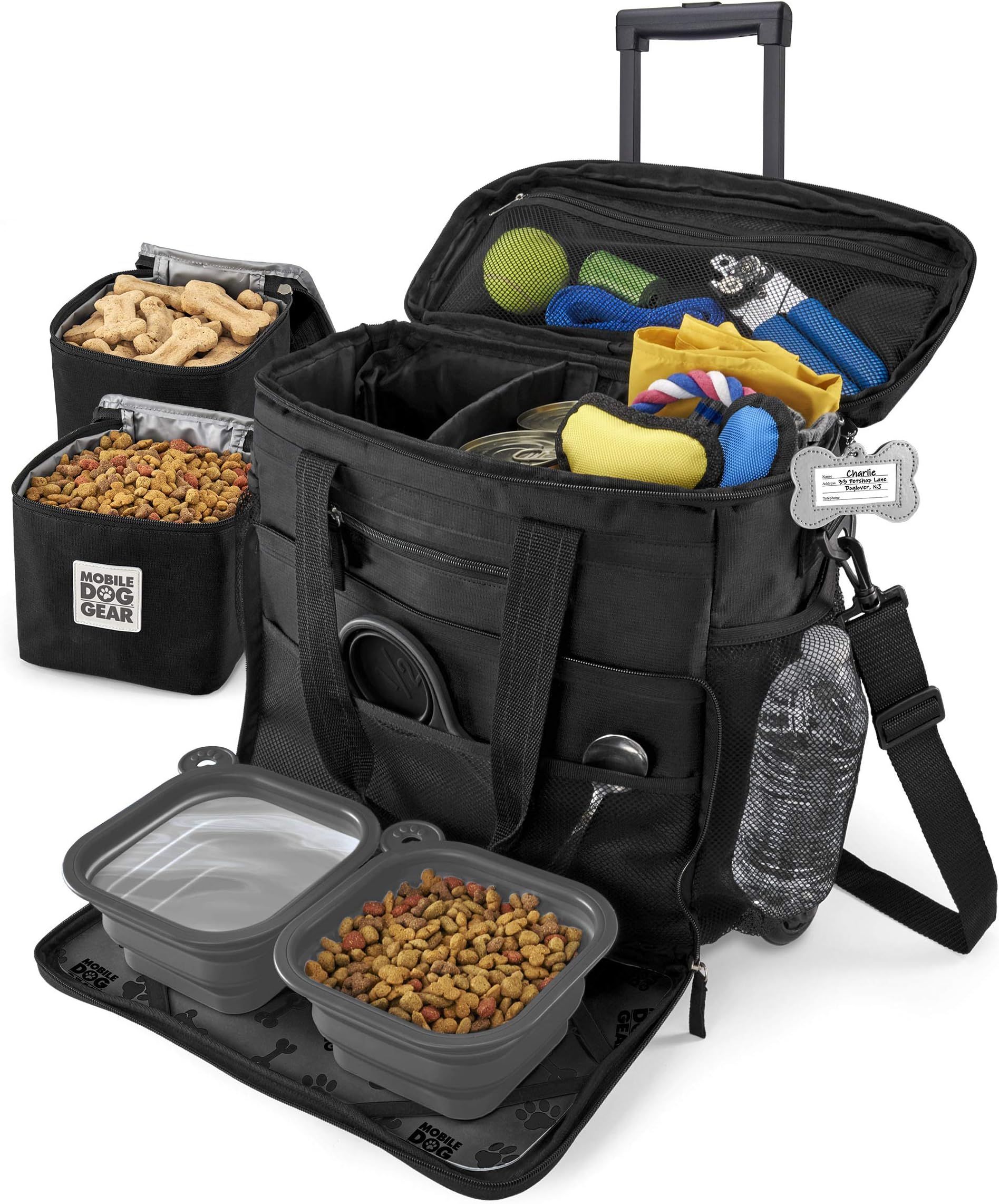Overland Dog Gear Rolling Week Away Bag (Black)